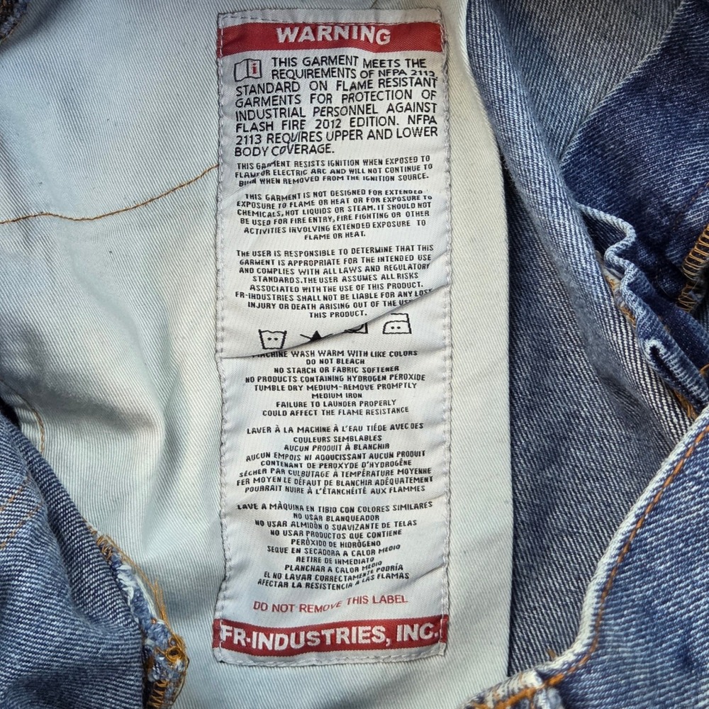 Walls FR Denim Carpenter Shorts Men 36 Flame Resistant Utility "CUSTOM" Cut Offs - Picture 9 of 13